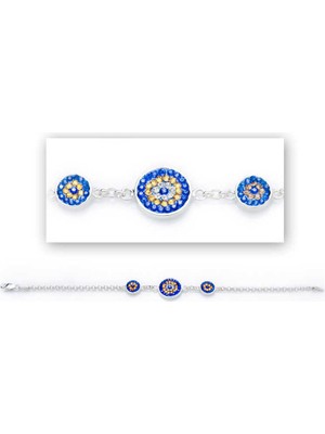 Stil Love Gümüş Nazar Bayan Bileklik