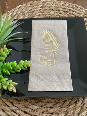 Kidspartim Gold Yaldızlı Kraft Palmiye Peçete