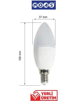 ZM Aydınlatma E-14 Duylu 7W LED Ampul Günışığı 10 Adet