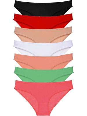 Royaleks 7 adet Süper Eko Set Likralı Kadın Slip Külot Set 5