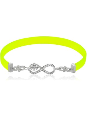 Stil Love Gümüş Sarı Sonsuzluk Bayan Bileklik