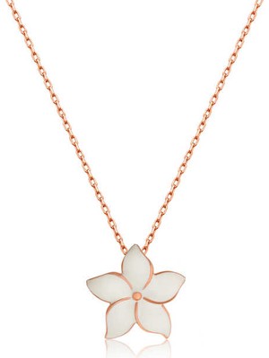 Stil Love Gümüş Yasemin Çiçeği Bayan Kolye