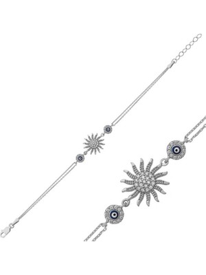 Stil Love Gümüş Güneş Bayan Bileklik