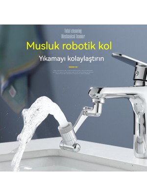 Oloey Havza Evrensel Musluk 1080 Derece Kaldırma ve Su Sıçramasına Dayanıklı Ağız (Yurt Dışından)