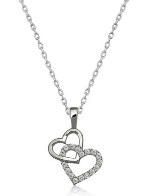 Stil Love Gümüş Kalp Bayan Kolye