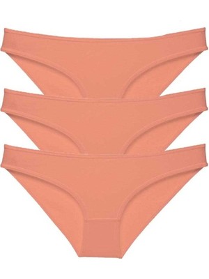 Royaleks 3 adet Süper Eko Set Likralı Kadın Slip Külot Pudra