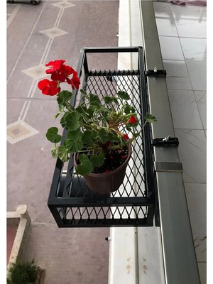 Miray Evim Saksılık Çiçeklik Balkon Model Kare Küpeşteler Için 60 cm