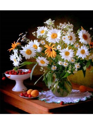 PixArt Papatya Ve Meyveler 51 x 68 Elmas Mozaik Tablo