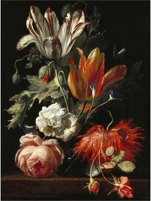 PixArt Simon Pietersz Verelst Bir Vazo Cicek 56 x 51 Elmas Mozaik Tablo