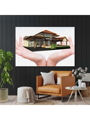 Prefabrik Ev Çelik Ev Inşaat Mühendisliği Şehir Planlaması Kanvas Tablo