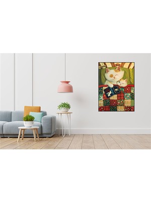 PixArt Anne ve Yavru Kedi 40 x 50 Elmas Mozaik Tablo