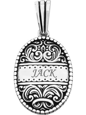 Stil Love Gümüş Kişiye Özel Erkek Kolye Ucu