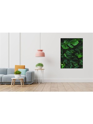 PixArt Yesil Yaprak Desen 40 x 60 Elmas Mozaik Tablo