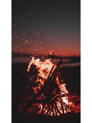 PixArt Kamp Atesi 37 x 69 Elmas Mozaik Tablo