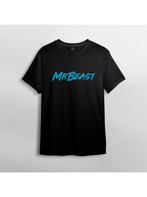 Pixxa Mr. Beast %100 Pamuklu Bisiklet Yaka T-Shirt Model - 8