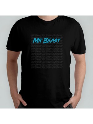 Pixxa Mr. Beast %100 Pamuklu Bisiklet Yaka T-Shirt Model - 12