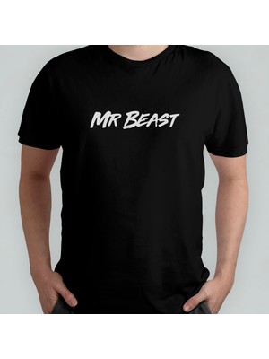 Pixxa Mr. Beast %100 Pamuklu Bisiklet Yaka T-Shirt Model - 5