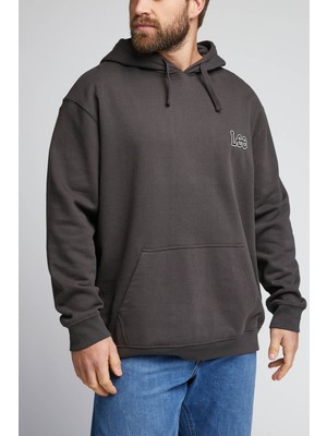 Lee Lee Regular Fit Normal Kesim %100 Pamuk Kapüşonlu Yaka Siyah Sweatshirt