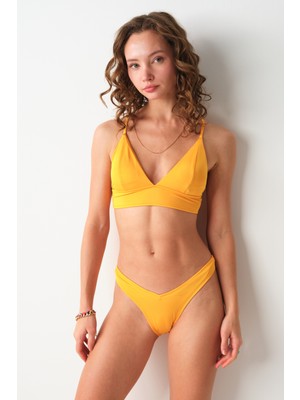 No Gossip Jess V Kesim Bikini Tek Alt Sarı 239200