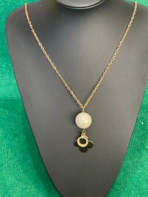 Gönülden Tasarım Çzel Tasarım El Yapımı Yonca Sedef Boncuklu Uzun Zincirli Kolye