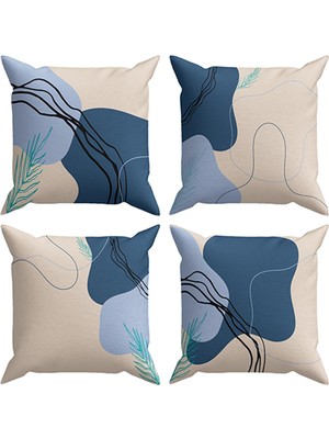 Evdek Abstract 4’lü Kırlent Kılıfı Ds61