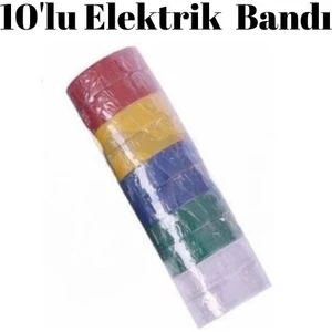 Ctn Paltava Renkli Elektrik ve Izolasyon Bandı 5 Adet 10'lu Paket