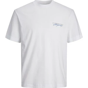Jack & Jones Jorpaısley Back Tee Ss Crew Neck Mc Beyaz Erkek T-Shirt 12235481-Brigh