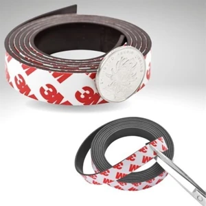 Yapışkanlı Şerit Mıknatıs Magnet Kes Kullan  Siyah Genişlik 13 mm Kalınlı 1,8 mm