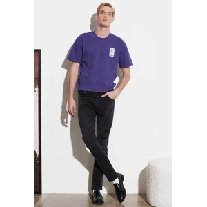 Slim Fit Dar Kesim Düşük Bel Taşlamalı Gri Esnek Larston Jean Denim Kot Pantolon