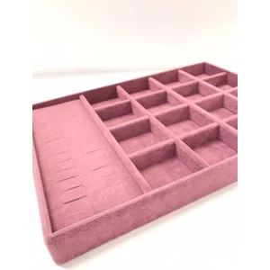 Megas Dekor Elif Model Süet Kaplama  Tabla (16 Bölme 28 Kesik) (Çekmece-Dolap Içi Organizeri/düzenleyici)