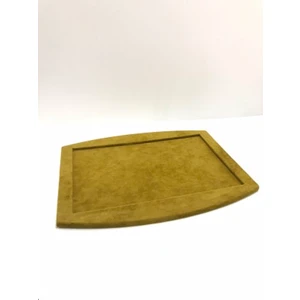 MeGass Dekor Yerli Üretim Süet Kumaş Yeşil Renk Kolye Ucu Küpe Yüzük Takı Servis Sunum Tablası