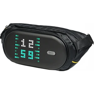 Pixoo Slingbag-C Siyah Ledli Bel Çantası