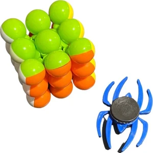 3x3 Zeka Küpü + Stres Çarkı - Rubik Küp ve Stres Çarkı Ikili Set