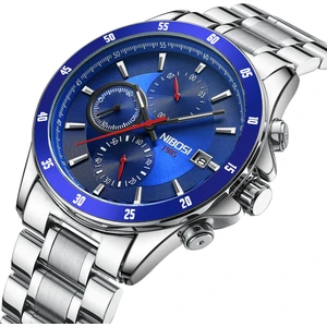 Nıbosı Kronograf Erkek Saatleri Suya Dayanıklı 2530 Mavi (Yurt Dışından)