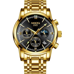 Nıbosı Kronograf Erkek Saatleri Suya Dayanıklı 2516 Mavi (Yurt Dışından)