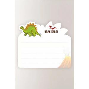 Dinozor Konsepti Dilek Kartı 20'li