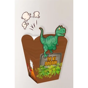 Dinozor Konsepti Popcorn Kutusu (Mısır) 8'li