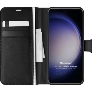 Samsung Galaxy S23 Plus Kılıf Delux Leather Wallet Siyah