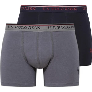 U.S. Polo Assn. Erkek Modal Lacivert - Antrasit 2'li Boxer 80488