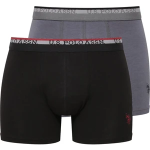 U.S. Polo Assn. Erkek Modal Siyah - Antrasit 2'li Boxer 80489