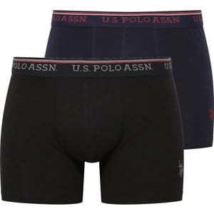 U.S. Polo Assn. Erkek Modal Siyah - Lacivert 2'li Boxer 80488
