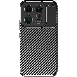 Case 4U Xiaomi Mi 13 Kılıf Rugged Armor Karbon Desenli Lüx Negro Silikon Arka Kapak Siyah