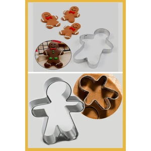 Enjoy Peperon Paslanmaz Metal Kurabiye Kalıbı, Ginger Man, Kurabiye Adam Kalıbı