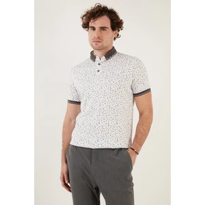 Pamuk Karışımlı Desenli Slim Fit Polo T Shirt Erkek T Shirt 646B3270