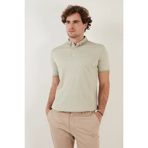 Pamuk Karışımlı Desenli Slim Fit Polo T Shirt Erkek Polo T Shirt 646B3250