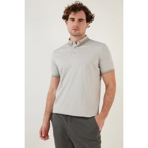 Pamuk Karışımlı Desenli Slim Fit Polo T Shirt Erkek Polo T Shirt 646B3250
