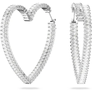 5647591 Swarovski Küpe Matrix:pe Hoop Hrt L 50 Whi/rhs