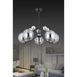 ESSLİGHT BESTE 5 Lİ KROM AVİZE (FÜME CAMLI) SALON MUTFAK YATAK ODASI GENÇ ODASI OFİS