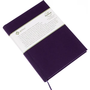 Çizgili Defter - %100 El Yapımı, El Dikişi (İplik Dikiş) Özel Tasarım – 1 Sınıf Viskon Kumaş ile ciltlenmiştir. “Benzersiz Ürün” A/5 Mor
