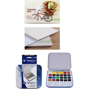 Suluboya Blok 12 Yaprak 230 Gram 105 x 155 mm Daler Rowney Aquafine Sulu Boya Seti 24'lü